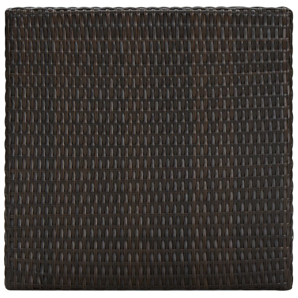 Sodo baro staliukas, rudas, 60,5x60,5x110,5cm, poliratanas