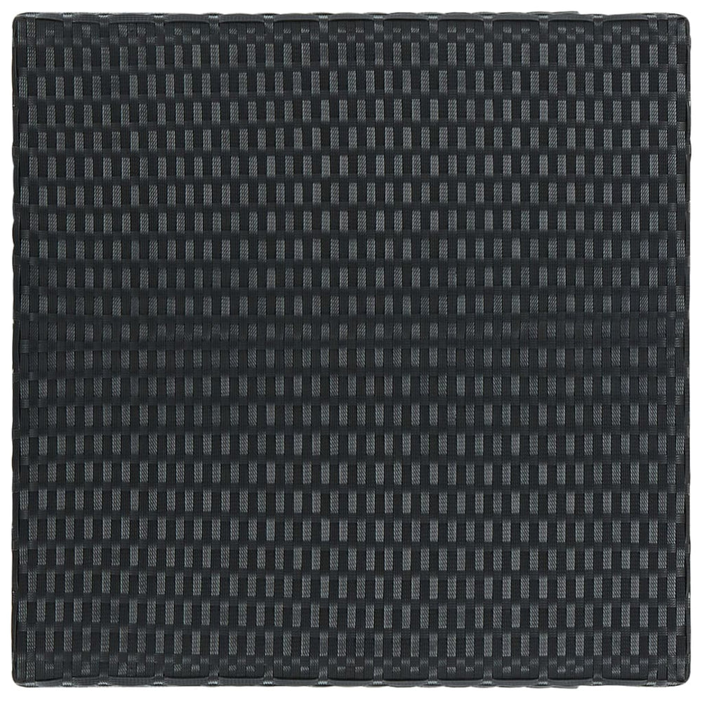 Sodo baro staliukas, juodas, 60,5x60,5x110,5cm, poliratanas