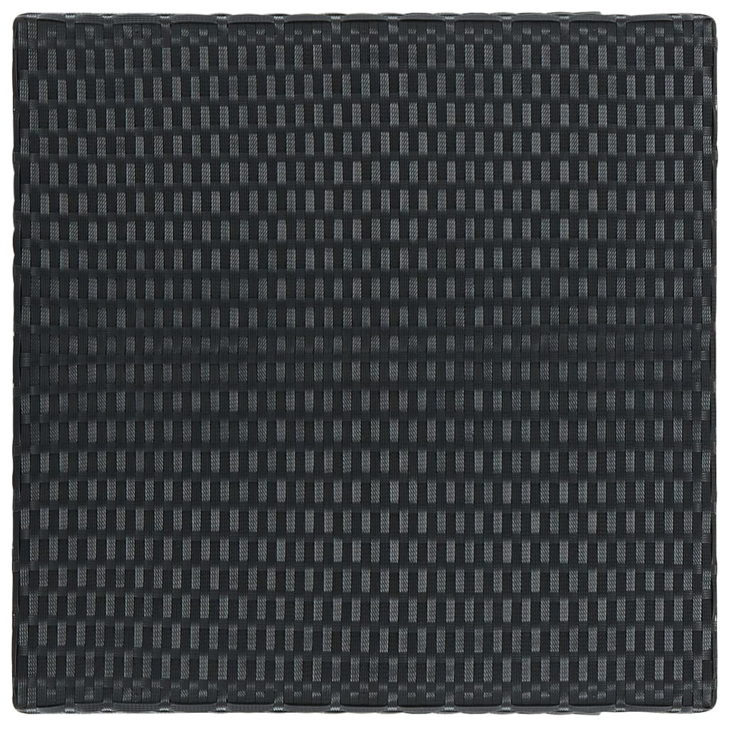 Sodo baro staliukas, juodas, 60,5x60,5x110,5cm, poliratanas
