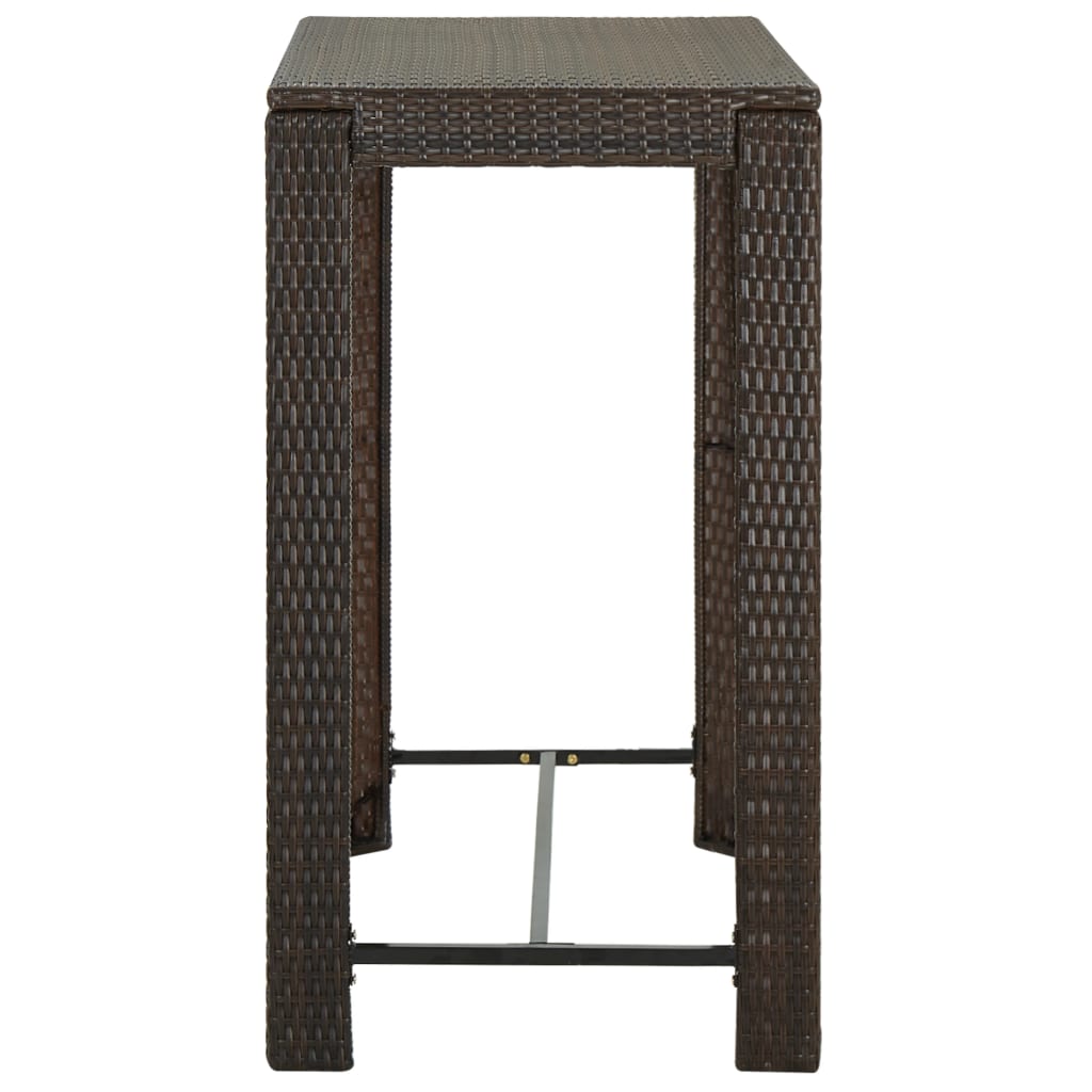 Sodo baro staliukas, rudas, 100x60,5x110,5cm, poliratanas