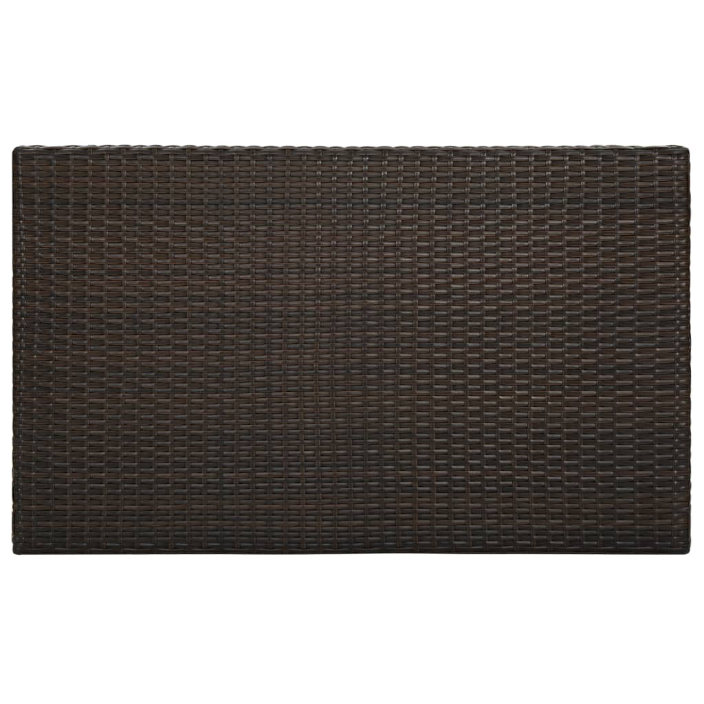 Sodo baro staliukas, rudas, 100x60,5x110,5cm, poliratanas