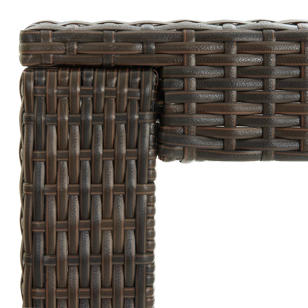 Sodo baro staliukas, rudas, 140,5x60,5x110,5cm, poliratanas