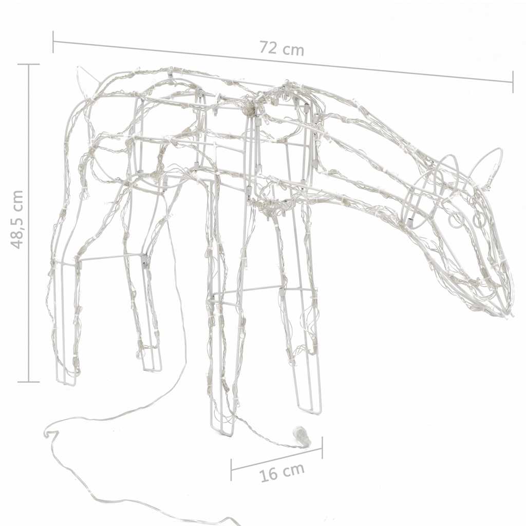 Kalėdinė lempučių ekspozicija GLOW, 3 dalių, elniai, 229 LED