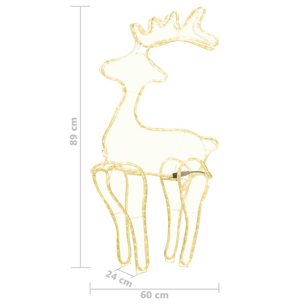 Kalėdų dekoracija elnias MAGIC, 60x24x89cm, 306 LED lemputės