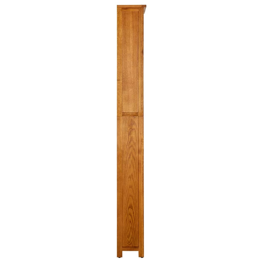 Knygų spinta su 7 lentynomis, 90x22,5x200cm, ąžuolo masyvas