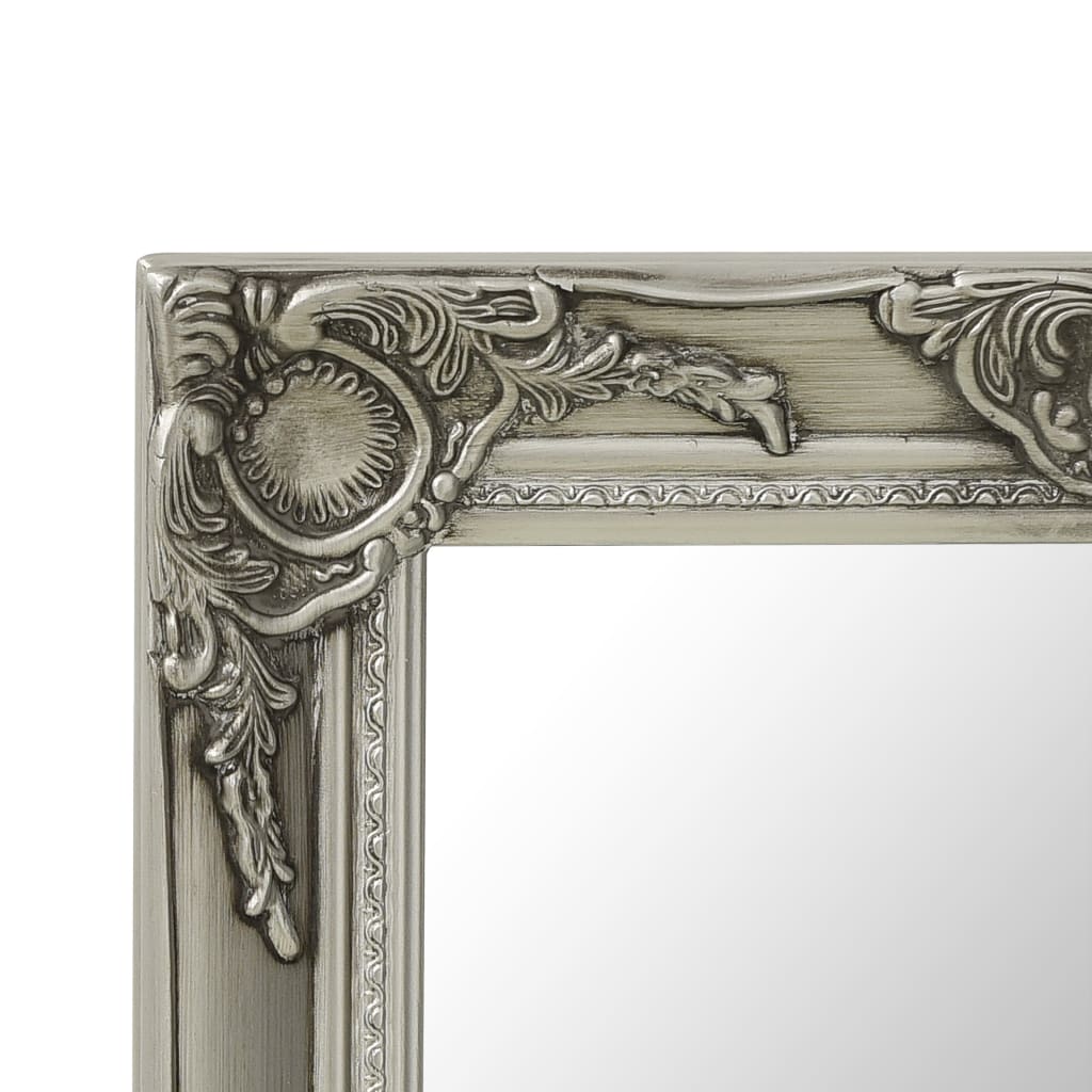 Sienas spogulis, sudraba, 50x50 cm, baroka stils