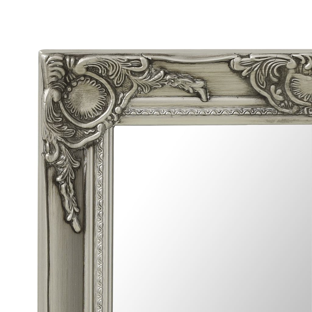 Sienas spogulis, sudraba, 60x40cm, baroka stils