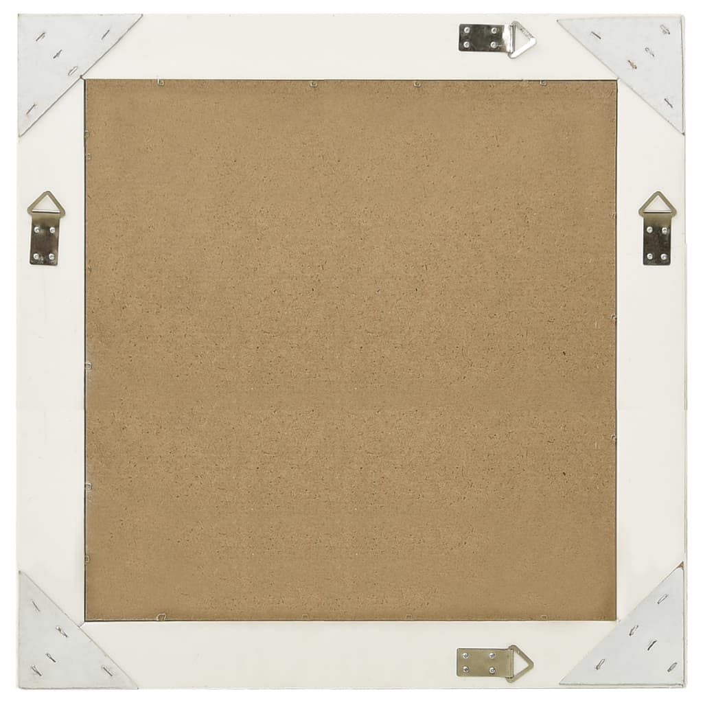 Sieninis veidrodis, baltas, 60x60cm, barokinis stilius
