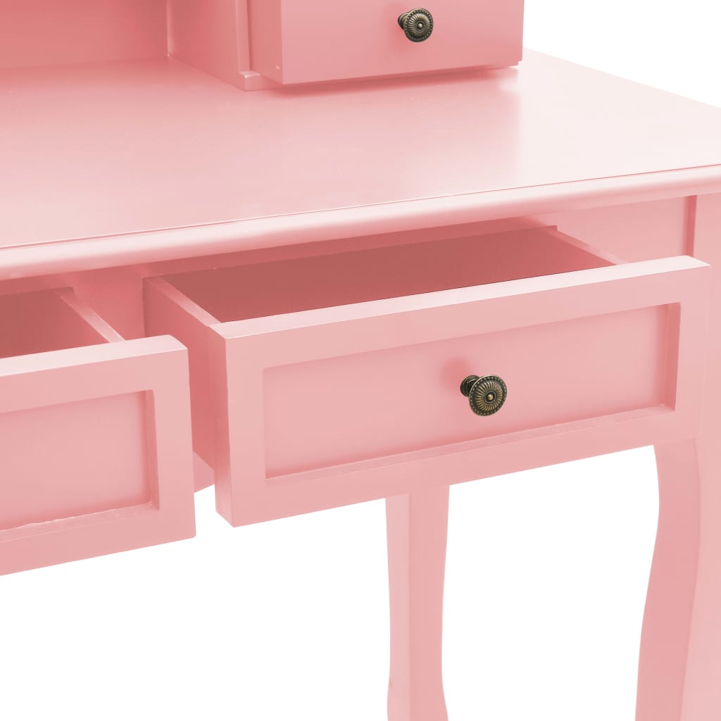 Dressing table set, pink, 100x40x146cm, paulownia