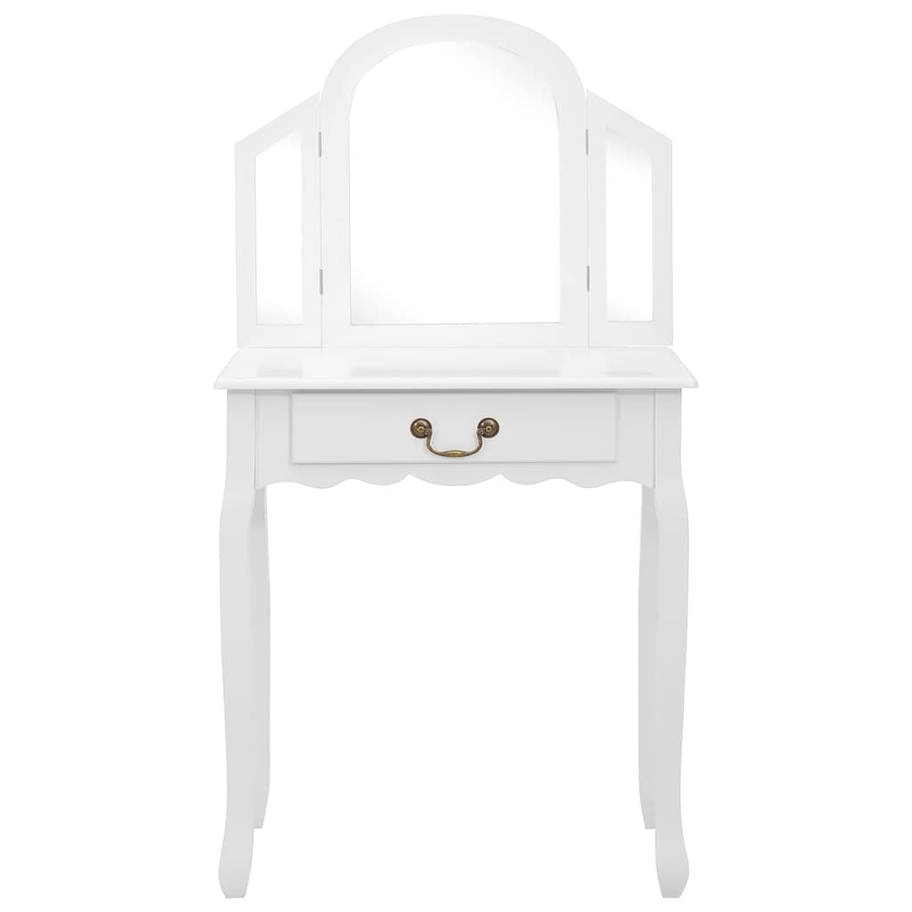 Kosmetinis staliukas, baltas, 65x36x128cm, paulovnija ir MDF