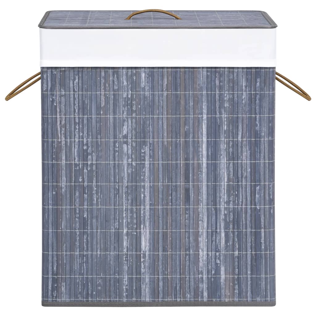Laundry basket with one compartment, grey, bamboo, 83l