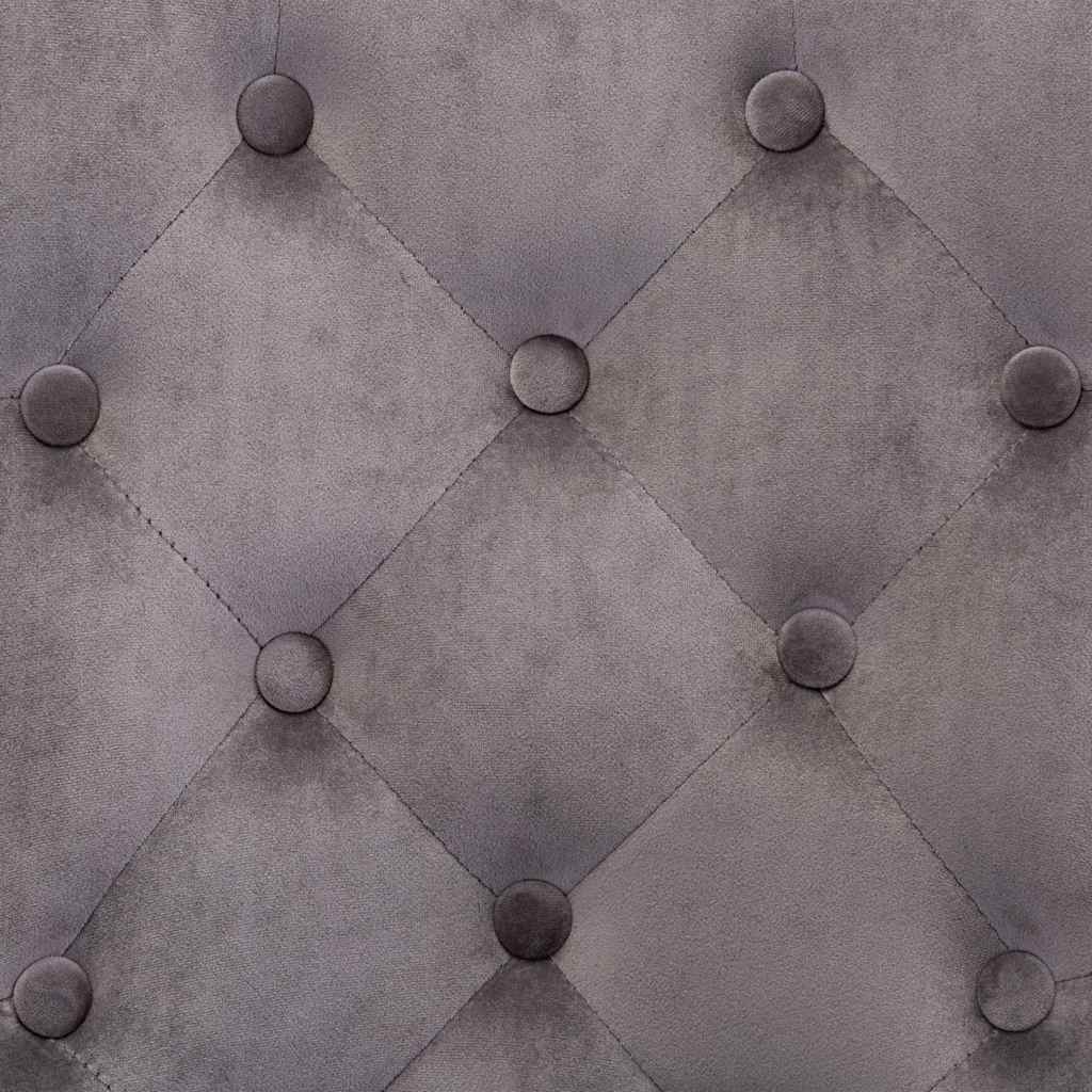 Dining chairs, 2 pcs, grey, velvet