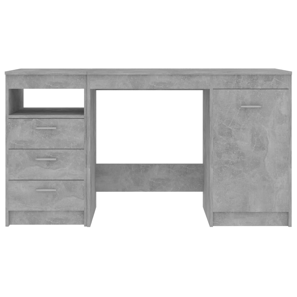 Desk, concrete grey, 140x50x76cm, engineered wood