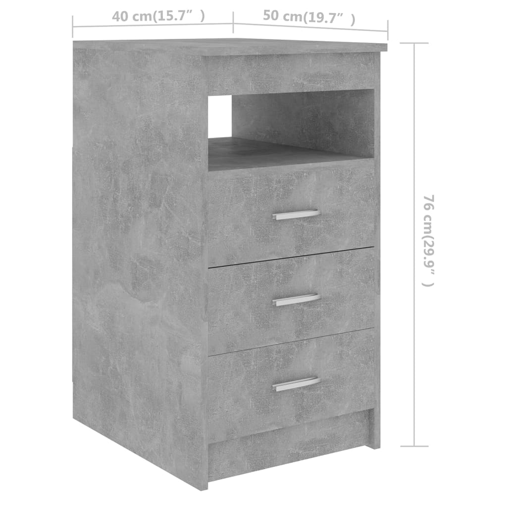 Desk, concrete grey, 140x50x76cm, engineered wood