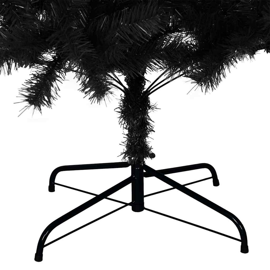 Artificial Christmas tree with stand, black, 210cm, PVC
