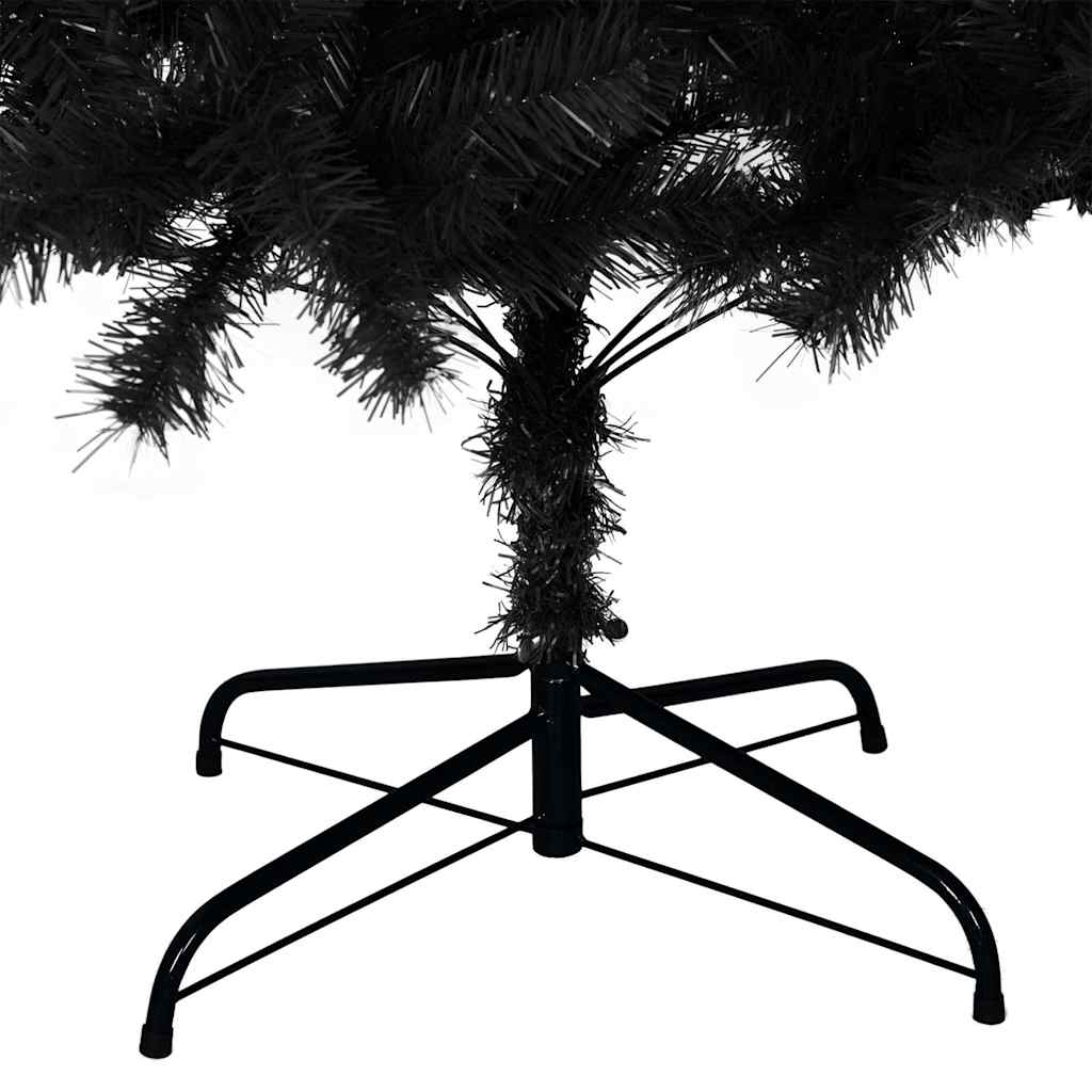 Artificial Christmas tree with stand, black, 210cm, PVC
