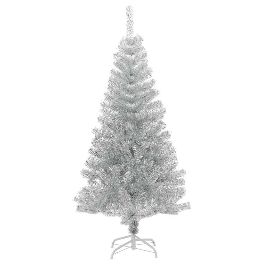 Dirbtinė Kalėdų eglutė su stovu, sidabrinės spalvos, 150cm, PET
