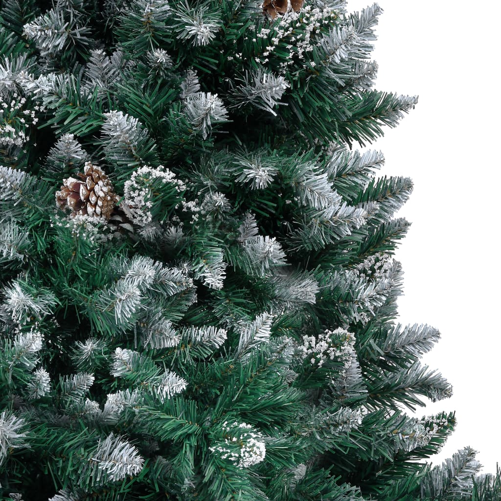 Artificial Christmas tree with pine cones and white snow, 180cm