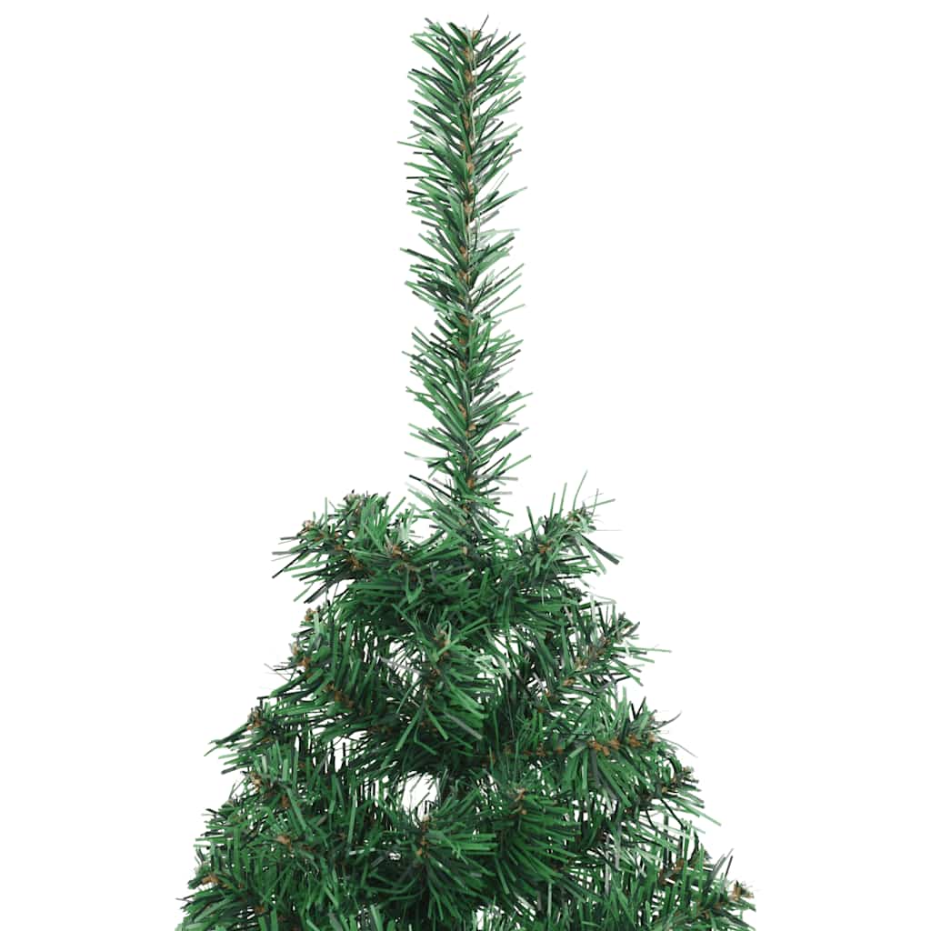 Mākslīgā pusīgā Ziemassvētku eglīte ar statīvu, zaļa, 150cm, PVC