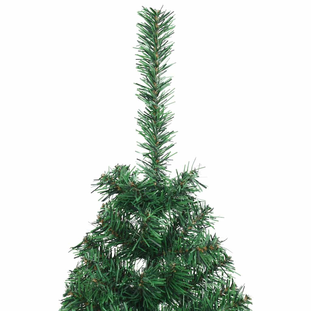 Mākslīgā pusīgā Ziemassvētku eglīte ar statīvu, zaļa, 150cm, PVC