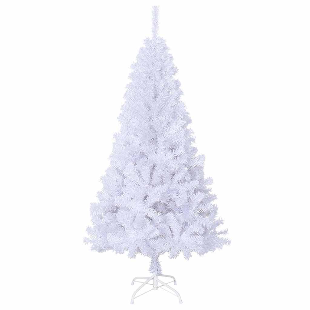 Mākslīgā Ziemassvētku eglīte ar bieziem zariem, balta, 150cm, PVC