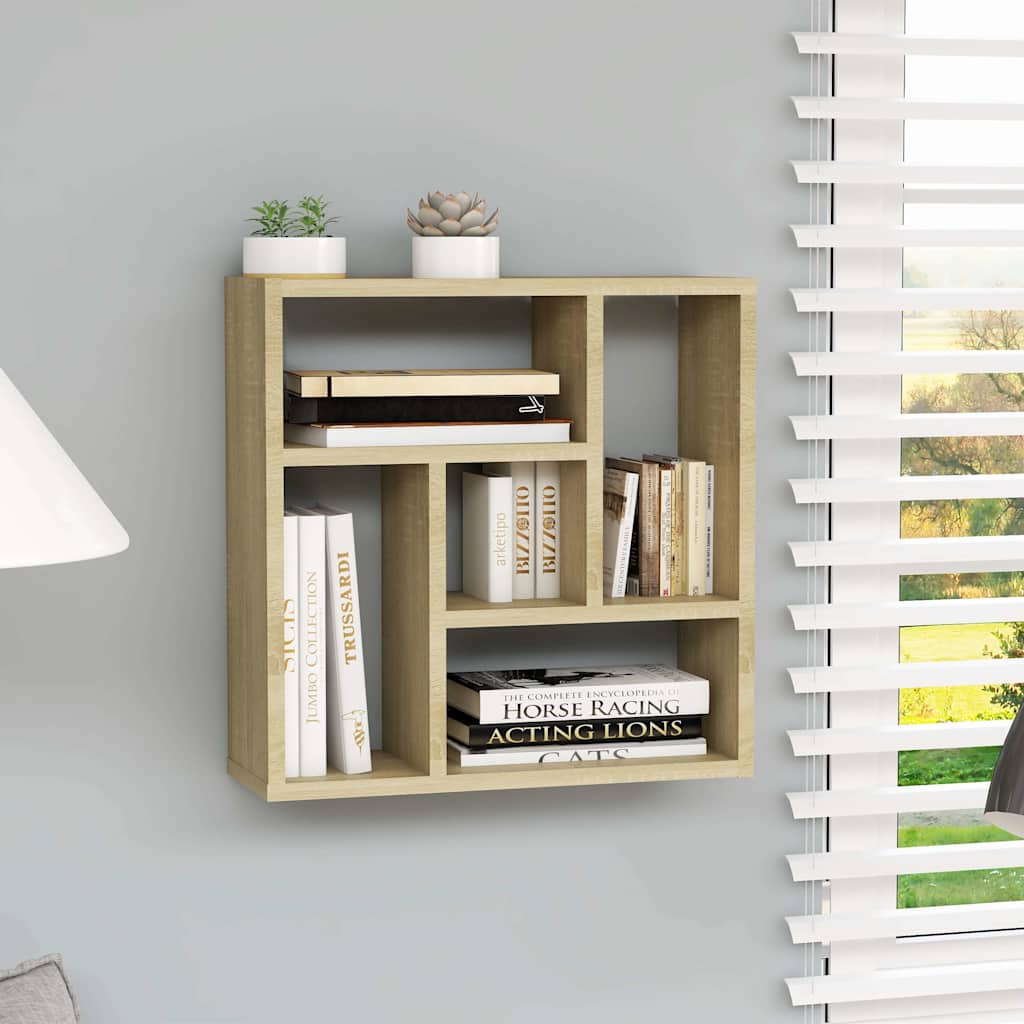 Sieninė lentyna, ąžuolo, 45,1x16x45,1cm, apdirbta mediena