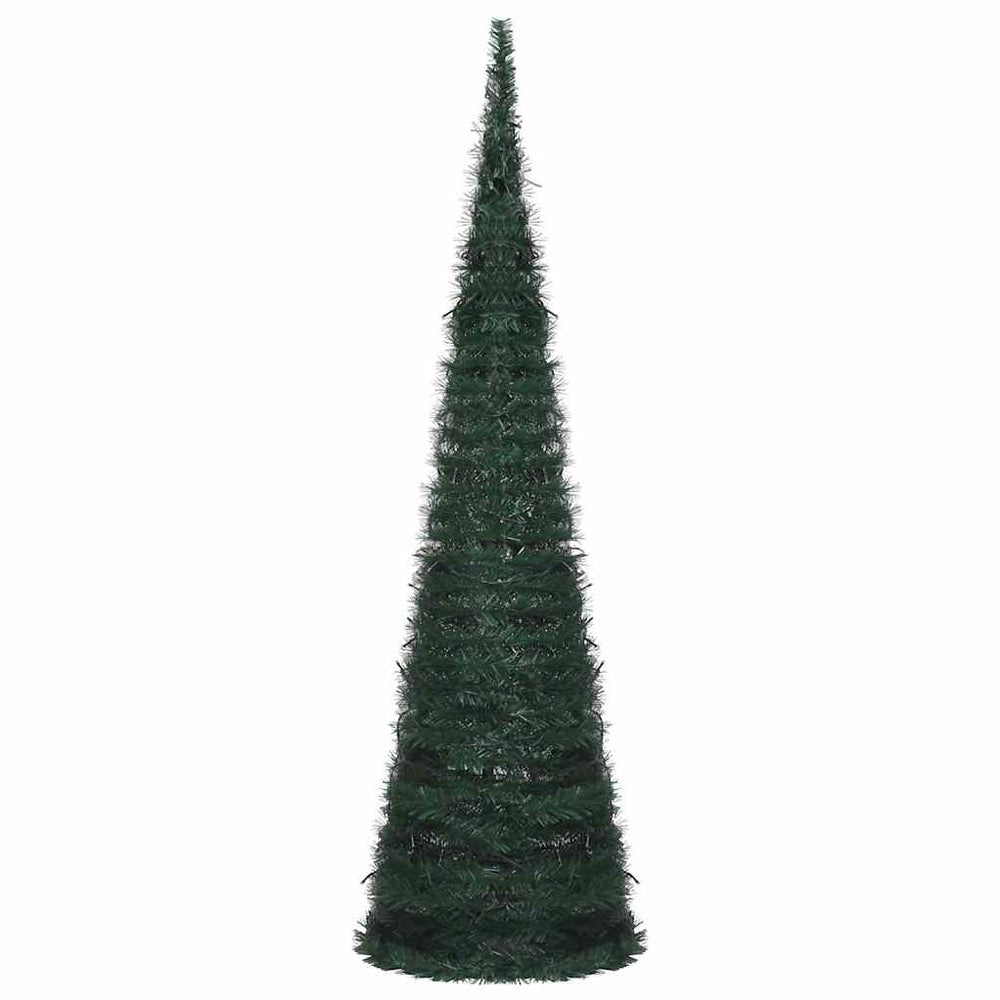 Išskleidžiama apšviesta dirbtinė Kalėdų eglutė, SHINE PINE, žalia, 150cm.