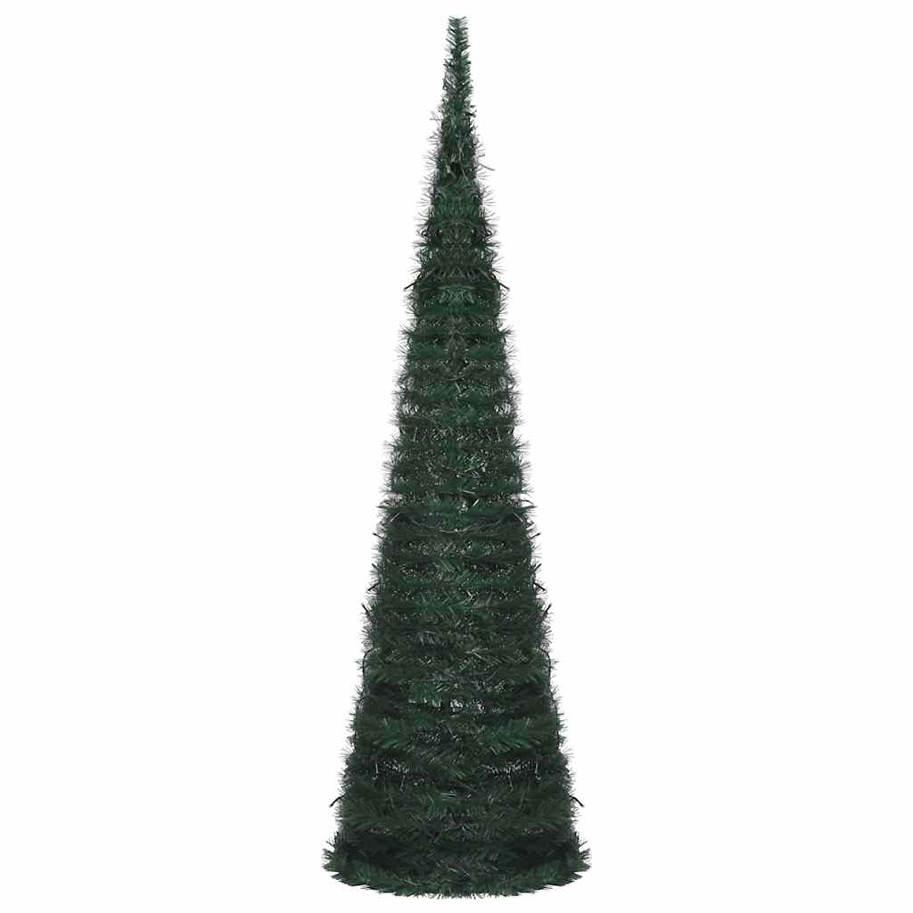 Išskleidžiama apšviesta dirbtinė Kalėdų eglutė, SHINE PINE, žalia, 150cm.