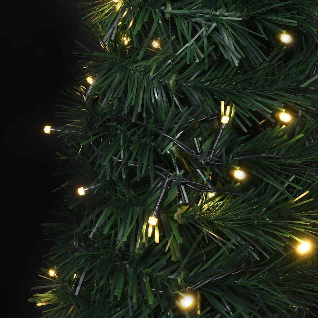 Pop-up pre-lit artificial Christmas tree, SHINE PINE, green, 210cm.
