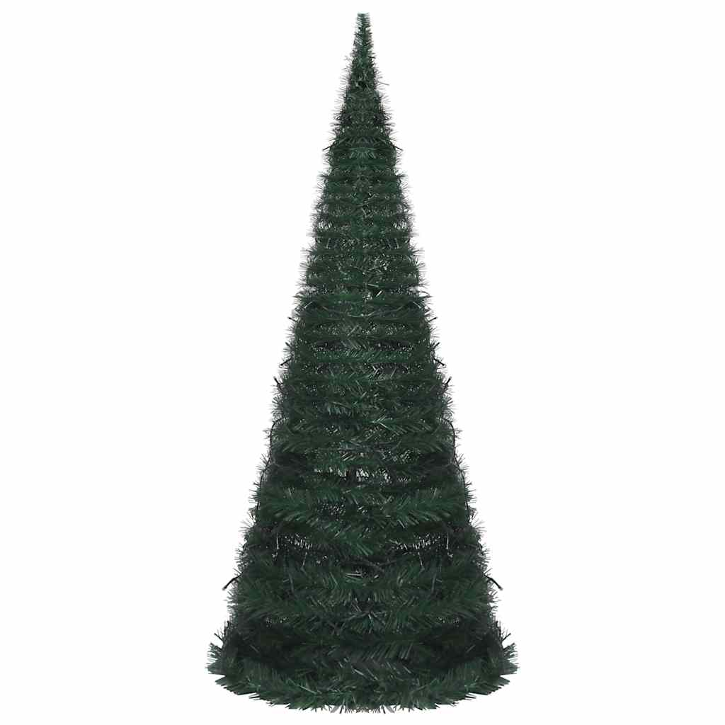 Pop-up pre-lit artificial Christmas tree, SHINE PINE, green, 210cm.