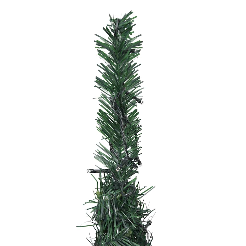 Pop-up pre-lit artificial Christmas tree, SHINE PINE, green, 210cm.
