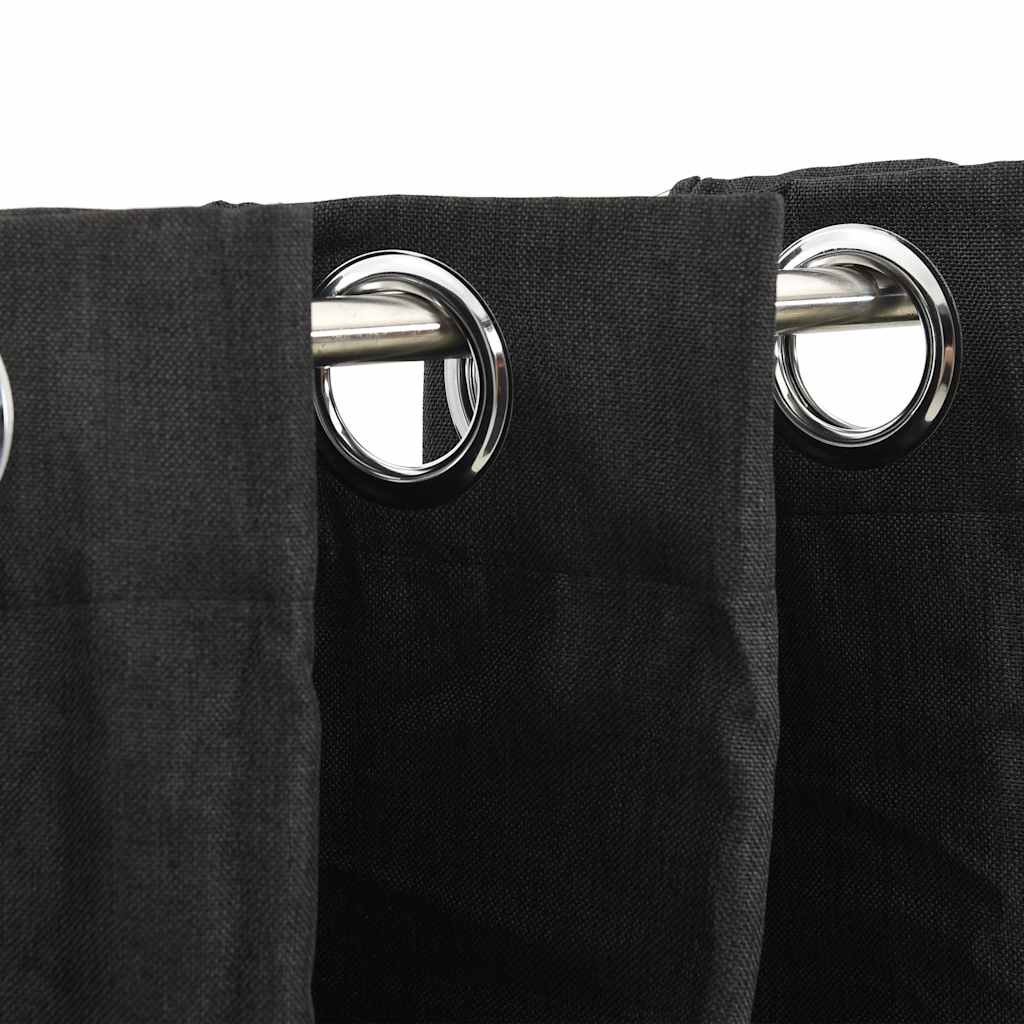 Blackout curtains, 2 pcs, anthracite, 140x175cm