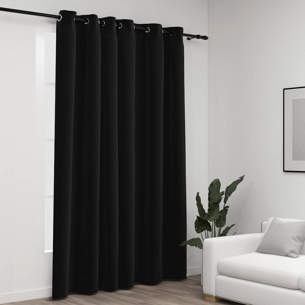 Ring top night curtain, anthracite, 290x245cm