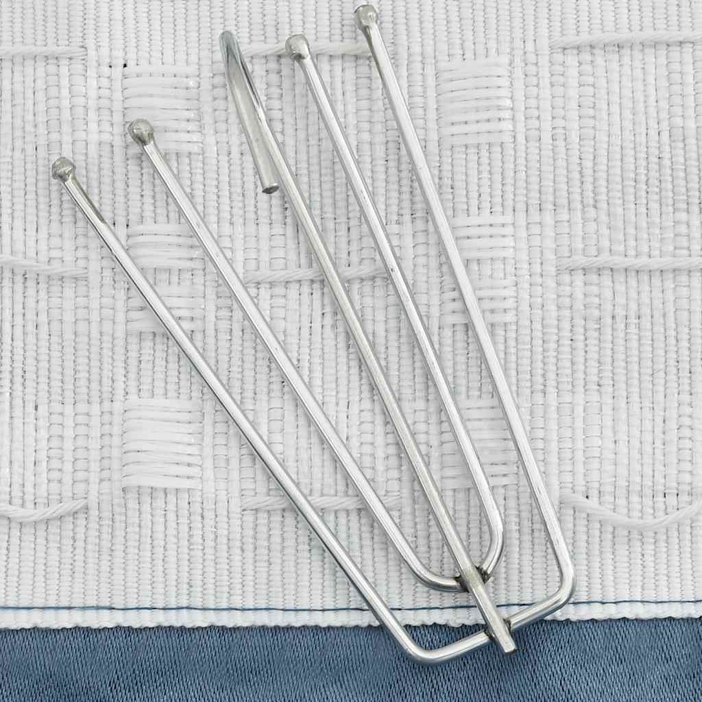 Night curtains with hooks, 2 pcs., blue, 140x175cm