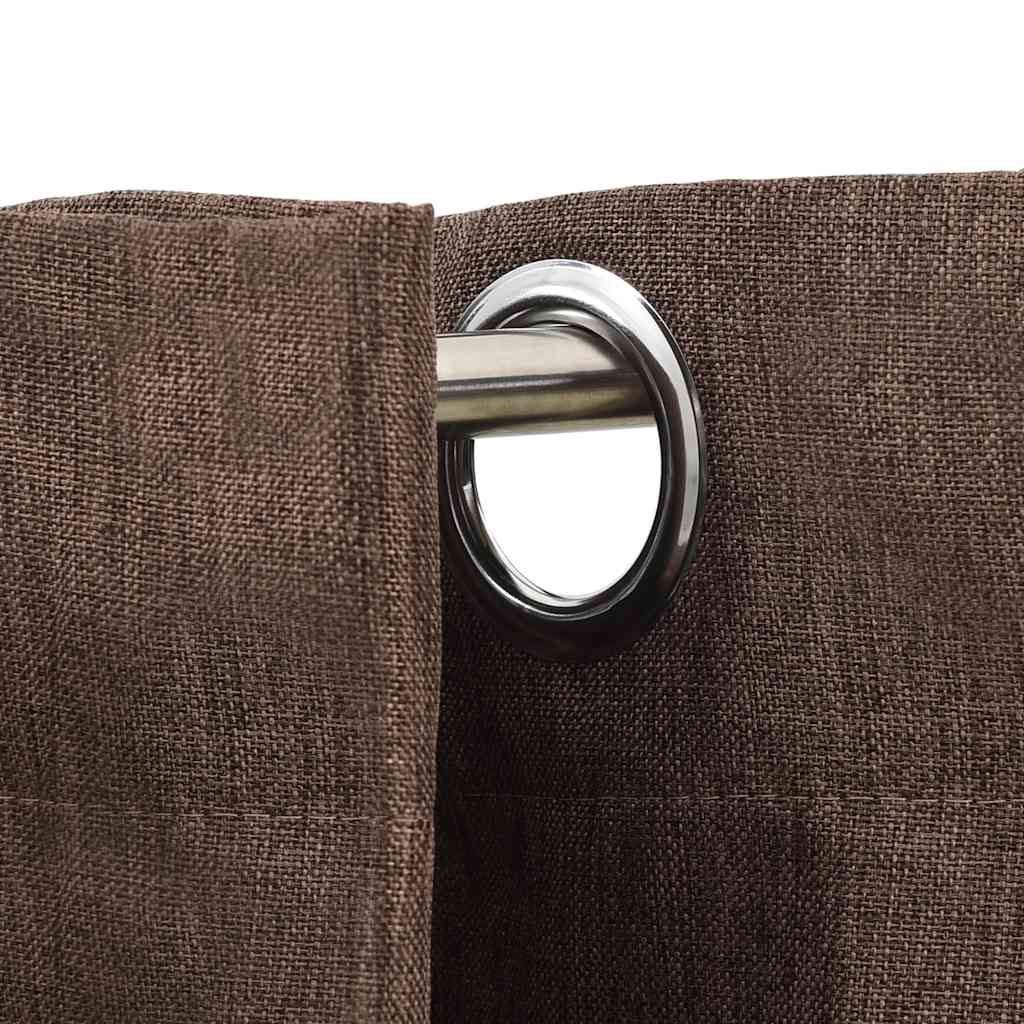 Eyelet blackout curtain, taupe, 290x245cm