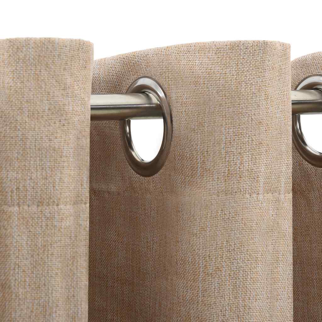 Eyelet blackout curtain, sand, 290x245cm