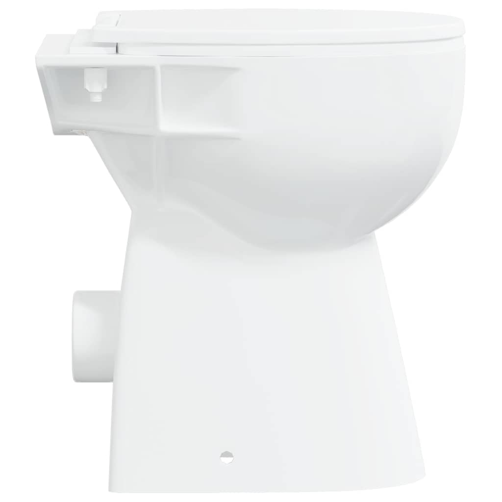 Rimless toilet, 7 cm extra height, soft close, white ceramic