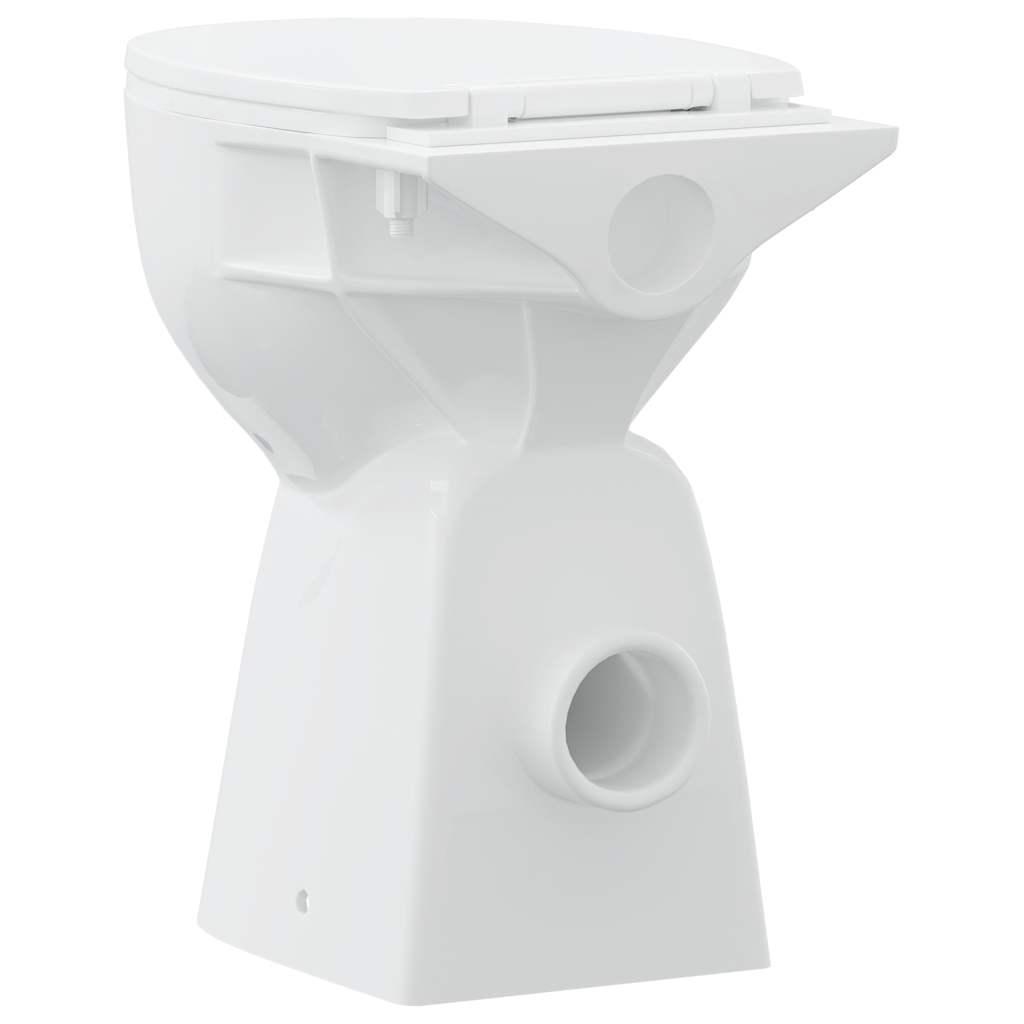 Rimless toilet, 7 cm extra height, soft close, white ceramic