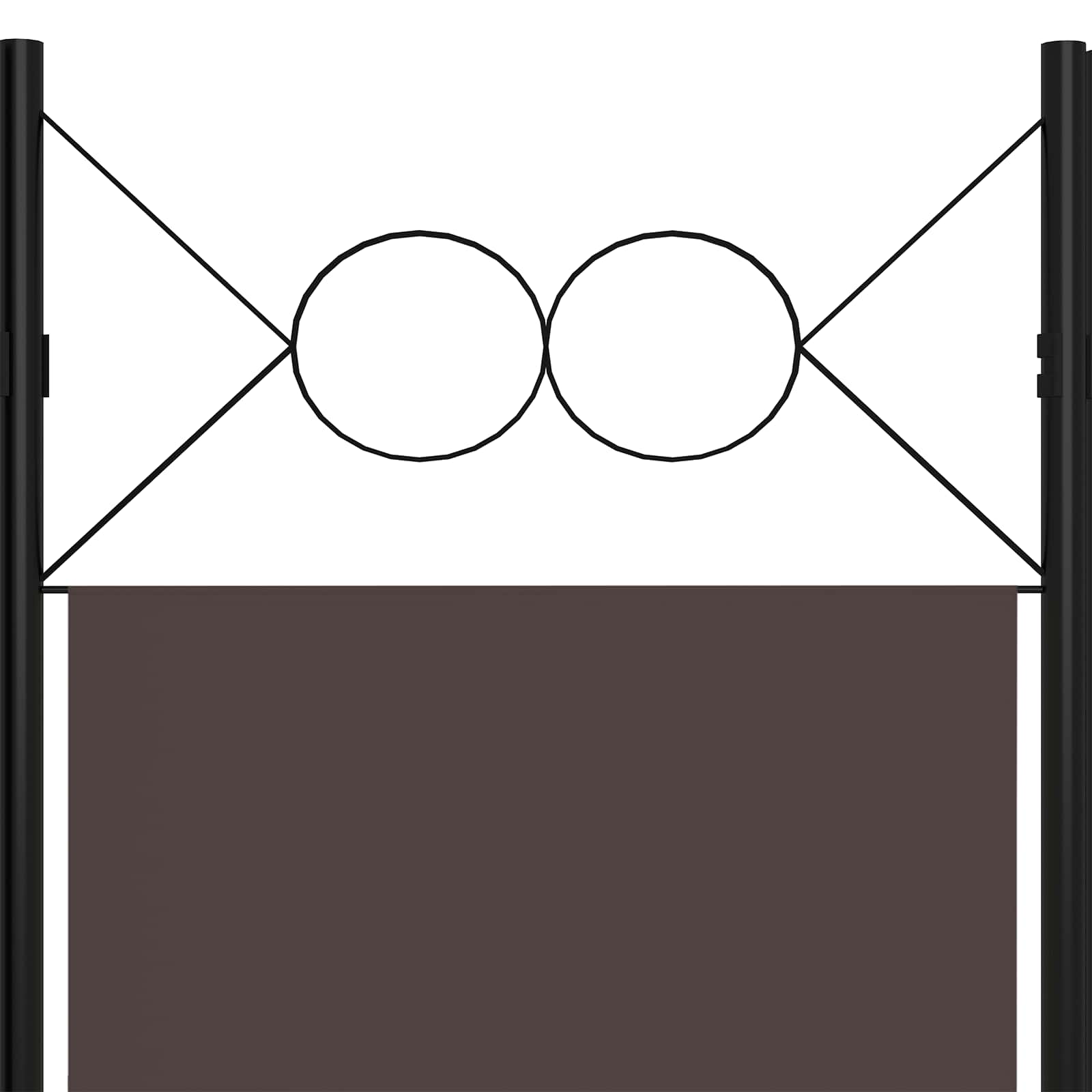 Room divider, 3-panel, brown, 120x180cm