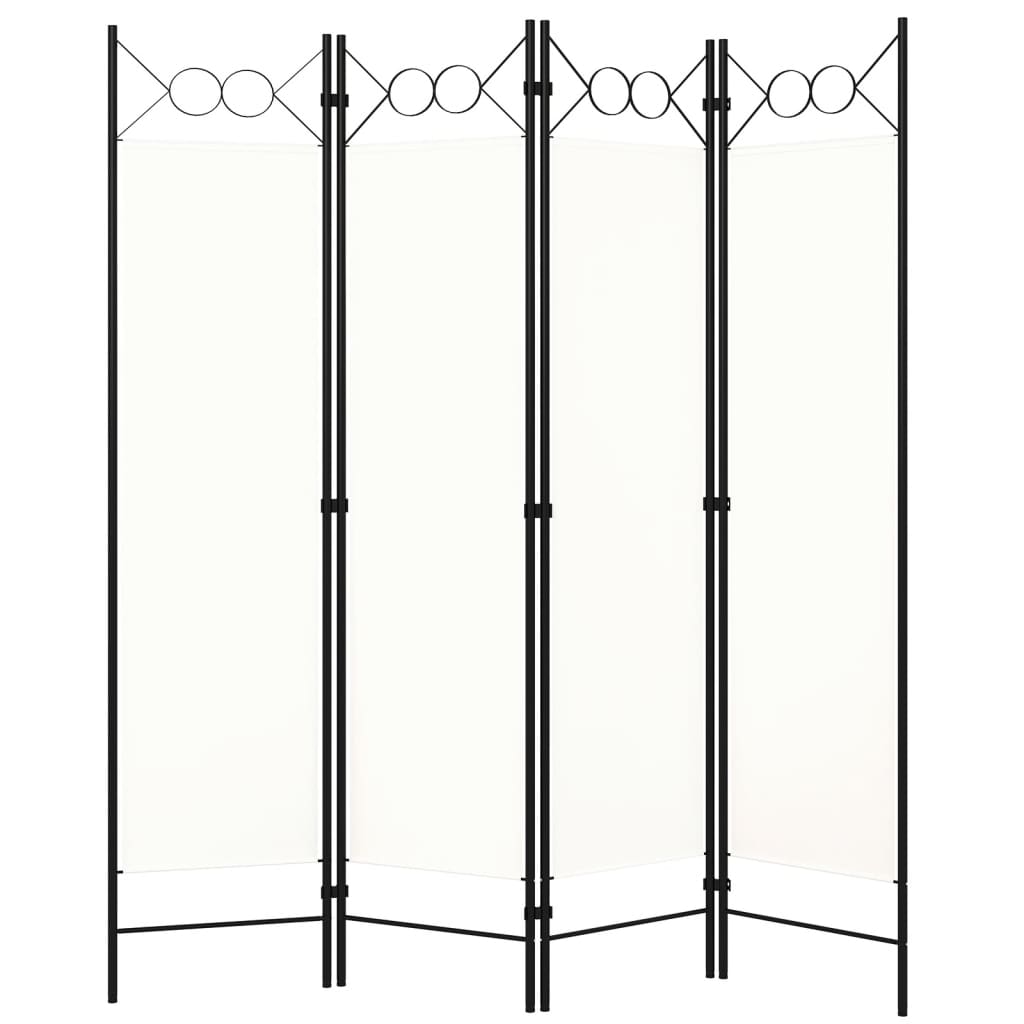 Room divider, 4-panel, white, 160x180cm