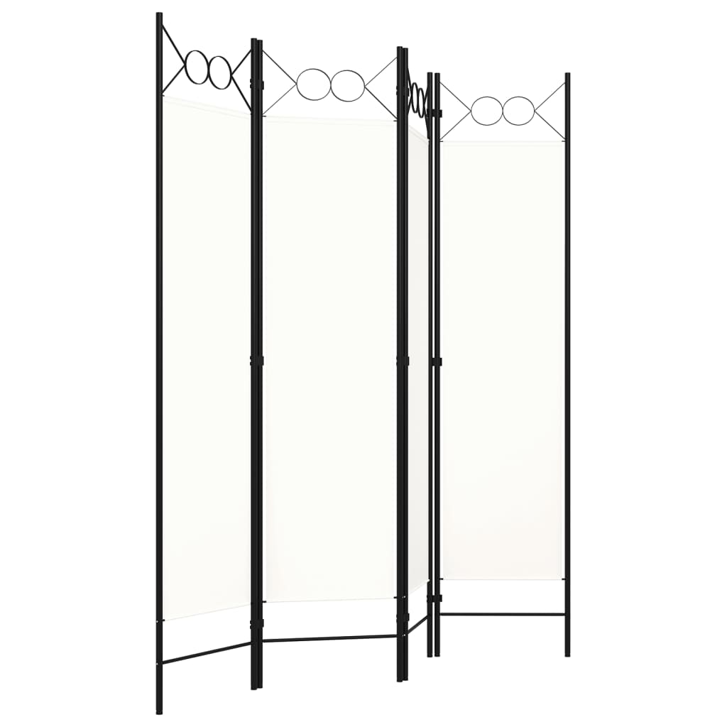 Room divider, 4-panel, white, 160x180cm