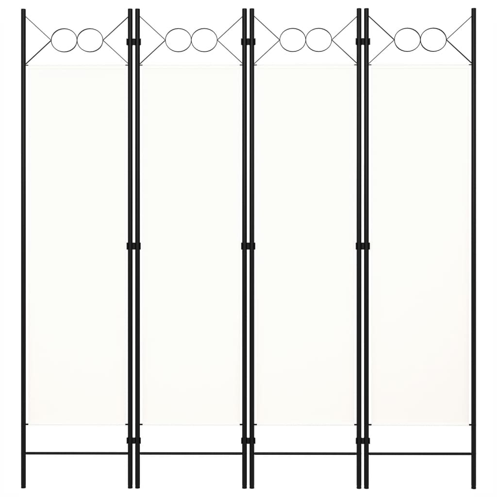 Room divider, 4-panel, white, 160x180cm