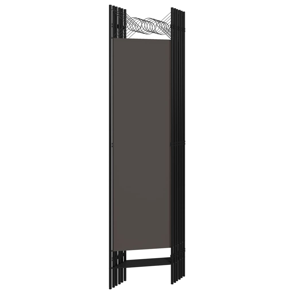 Room divider, 6-panel, anthracite, 240x180cm