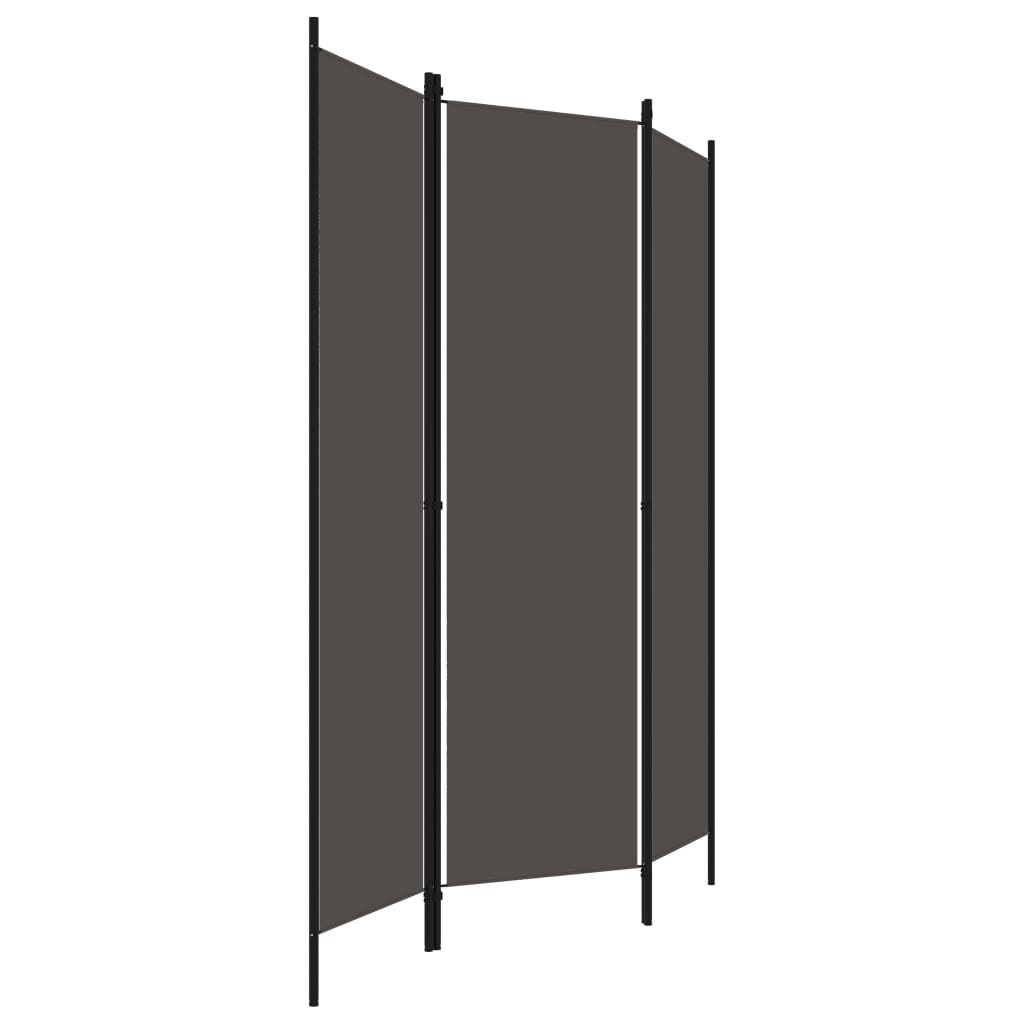 Room Divider, 3-Panel, Anthracite, 150x180cm