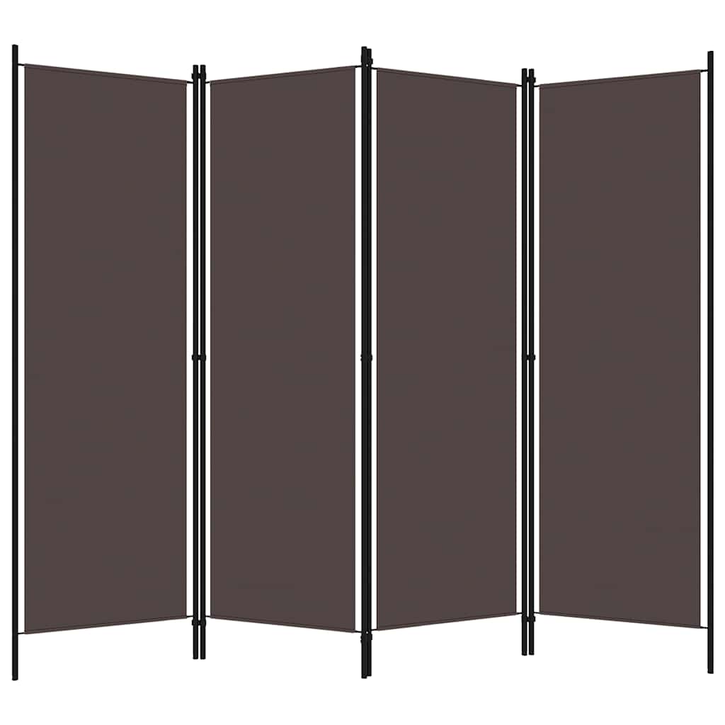 Room divider, 4-panel, brown, 200x180cm