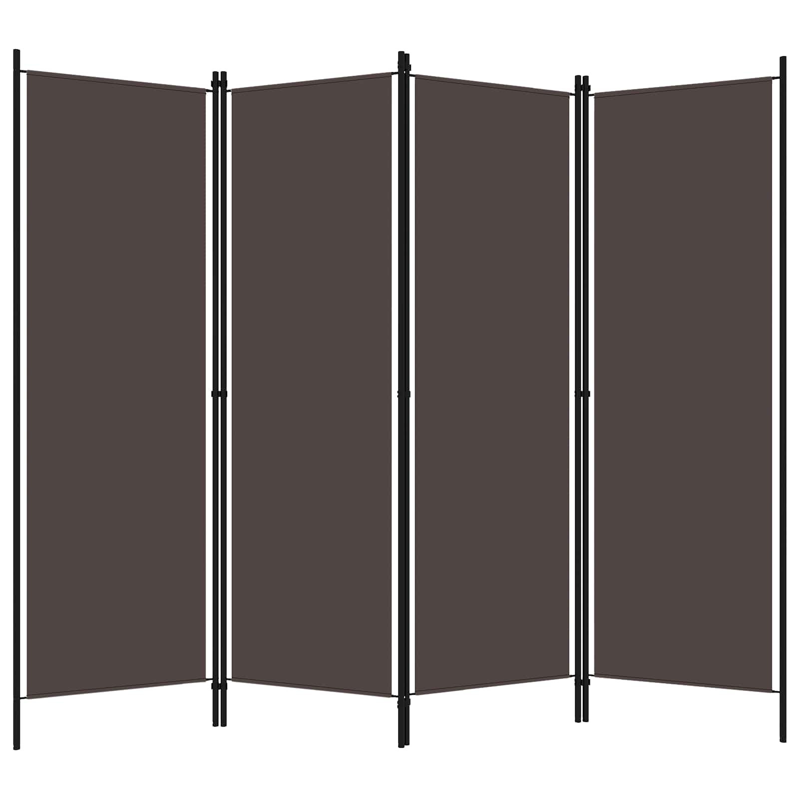 Telpu nodalītājs, 4 daļīgs, brūns, 200x180cm