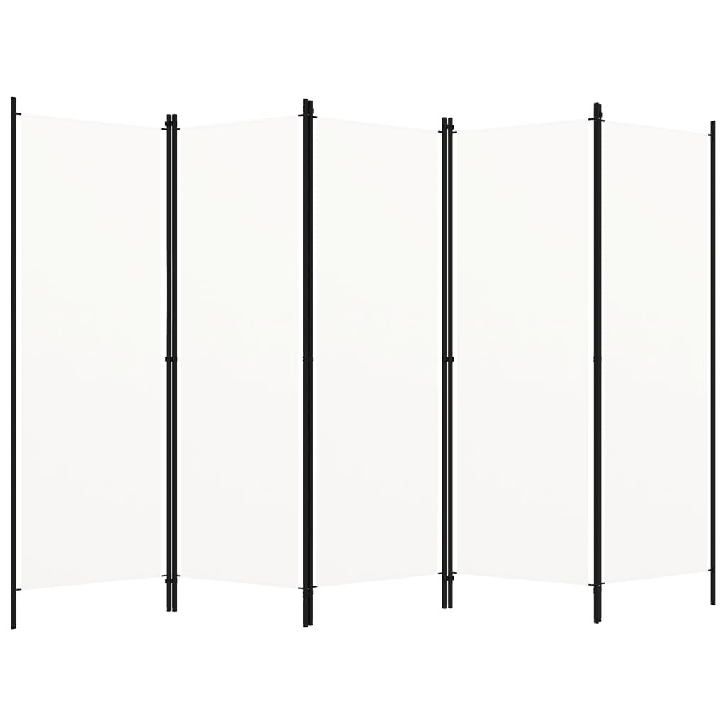 Kambario pertvara, 5 dalių, baltos spalvos, 250x180cm