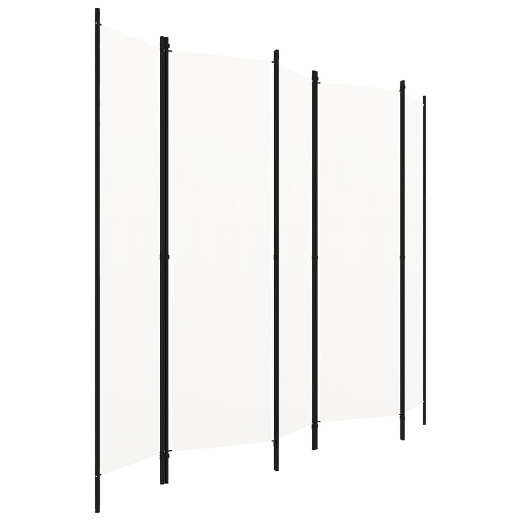 Telpu nodalītājs, 5 daļas, balts, 250x180cm