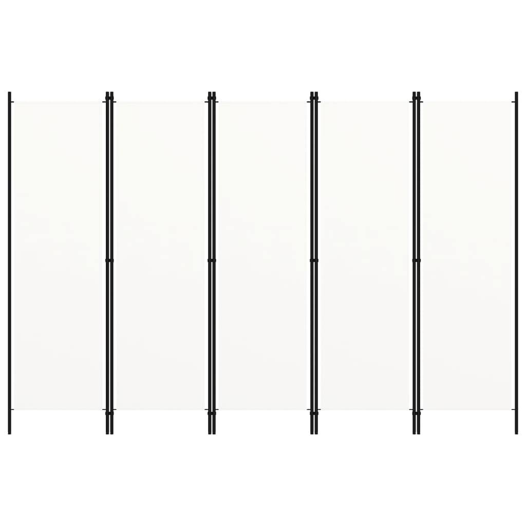 Telpu nodalītājs, 5 daļas, balts, 250x180cm