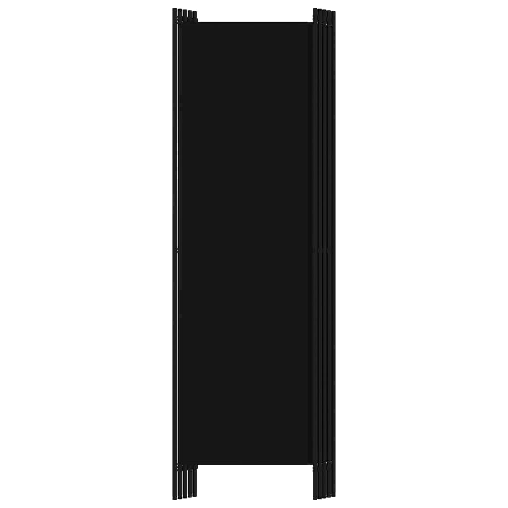 Room divider, 5-panel, black, 250x180cm